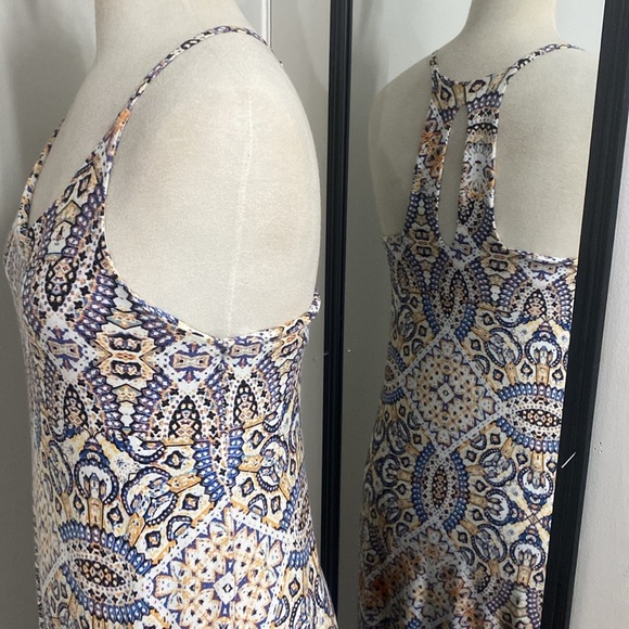 CYNTHIA ROWLEY FOR SAKS MAXI DRESS W/BUILT IN BRA RACERBACK STYLE - Picture 7 of 10